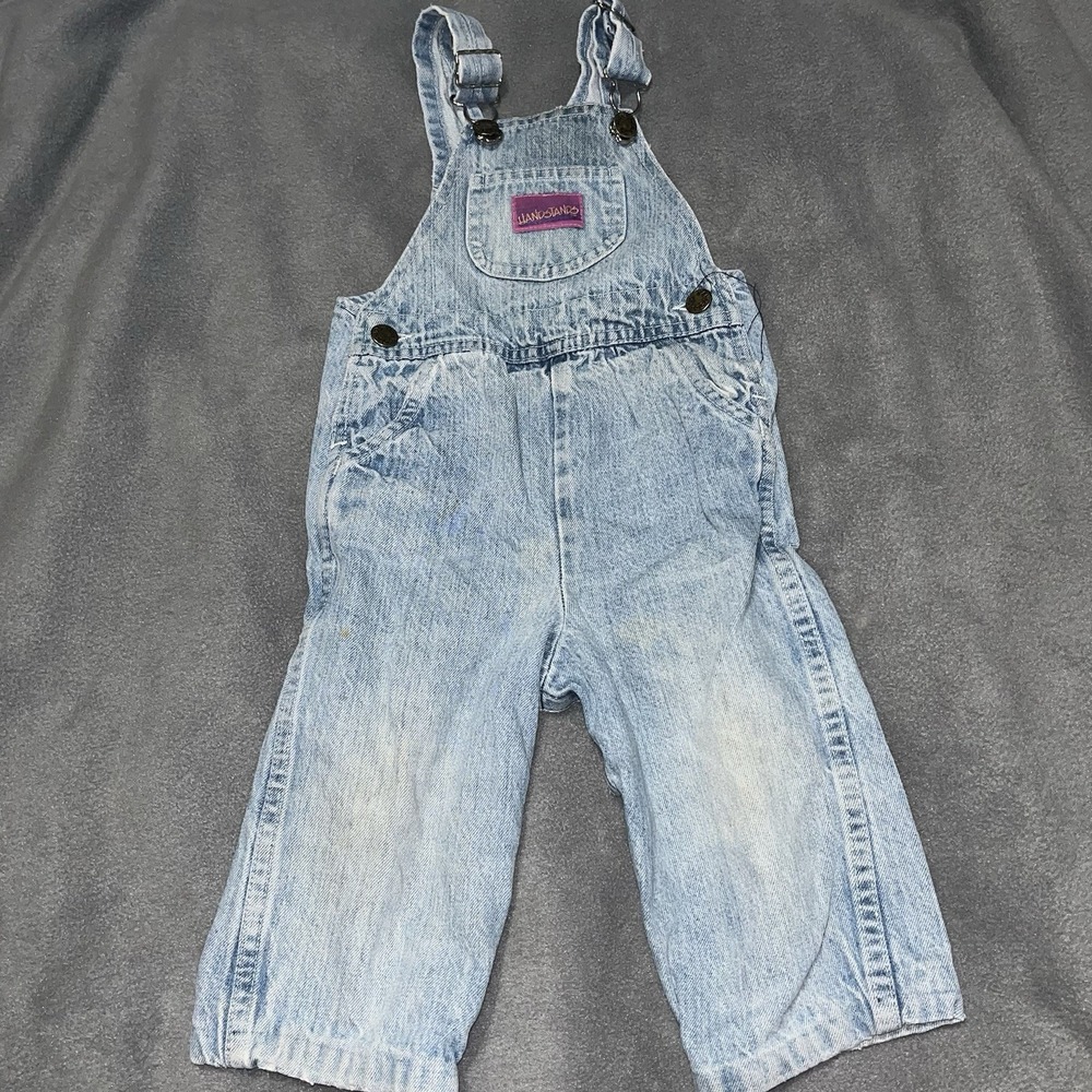 Vintage Handstands Toddler Denim Overalls Size 18 Month
